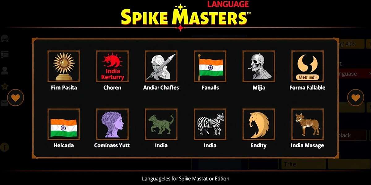 Spike Masters: Bharat Edition language selection screen showing various Indian languages
